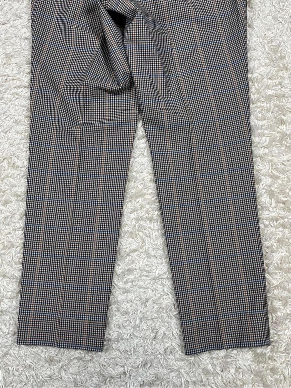 45R Check Pattern Wool Slacks Pants - Picture 13 of 15